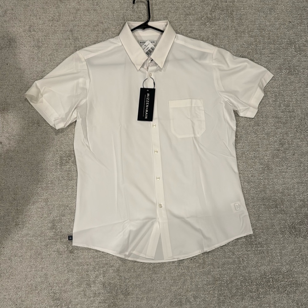 NWT Men’s white short sleeve Mizzen + Main